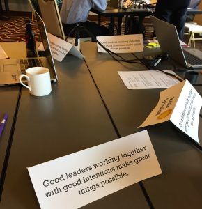 Simple reminder: Good leaders, working together with good intentions, make great things possible!